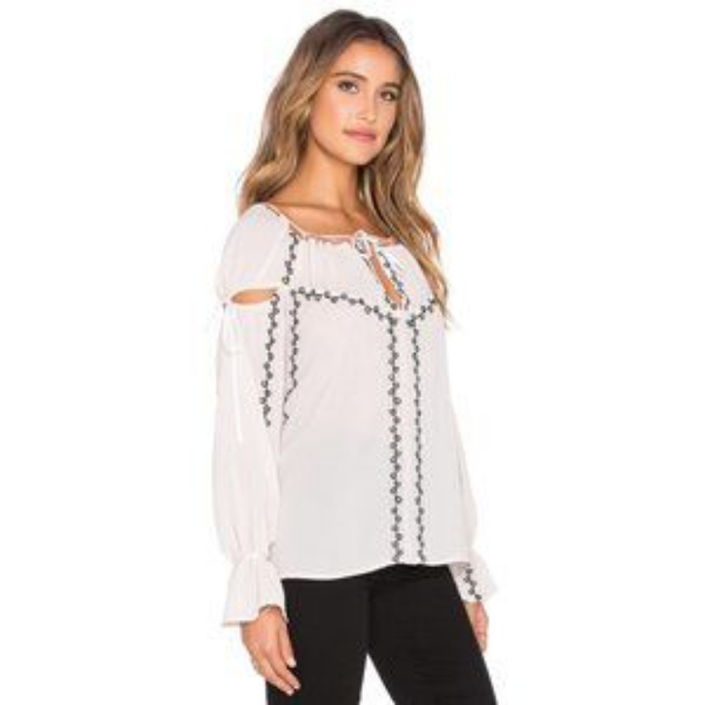 For Love & Lemons S Embroidered Niccola Top